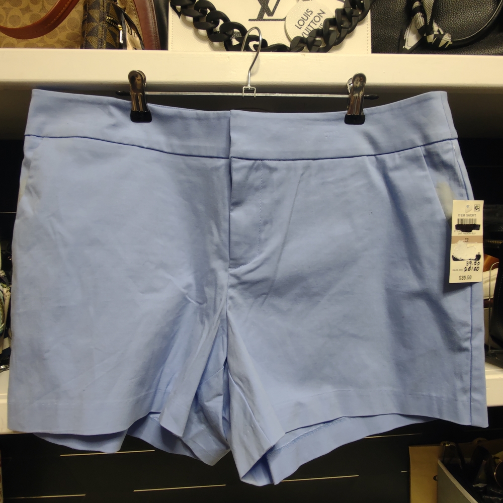 Blue Bermuda Shorts with Tailored Look
